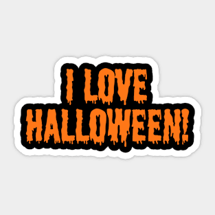 I Love Halloween! Sticker